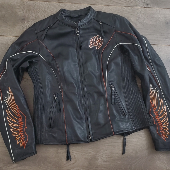Juneau Wings Black Leather Riding Jacket